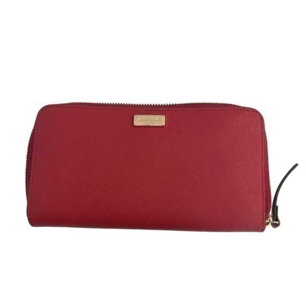 Kate Spade Red Wallet, Saffiano, Designer NEW YORK, Accordion Wallet